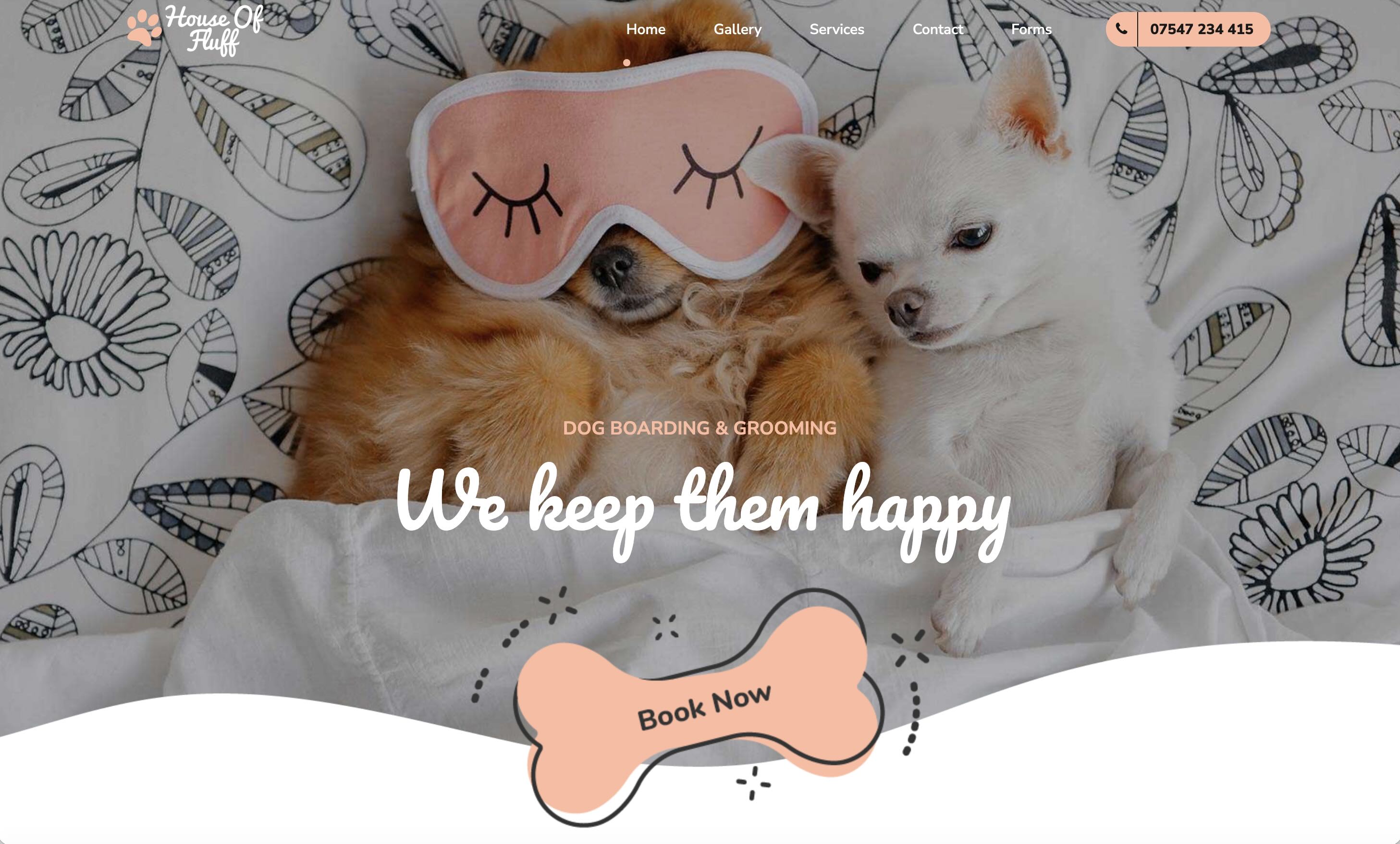 Screenshot of House Of Fluff website