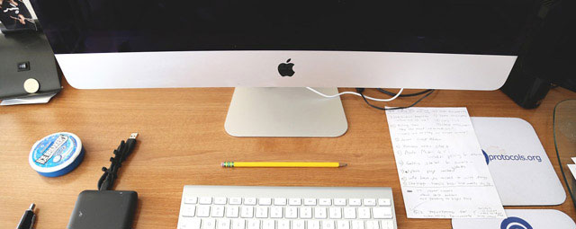 an iMac on a desk